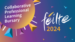 A purple graphic celebrating the Féilte 2024 Collaborative Professional Learning Bursary.